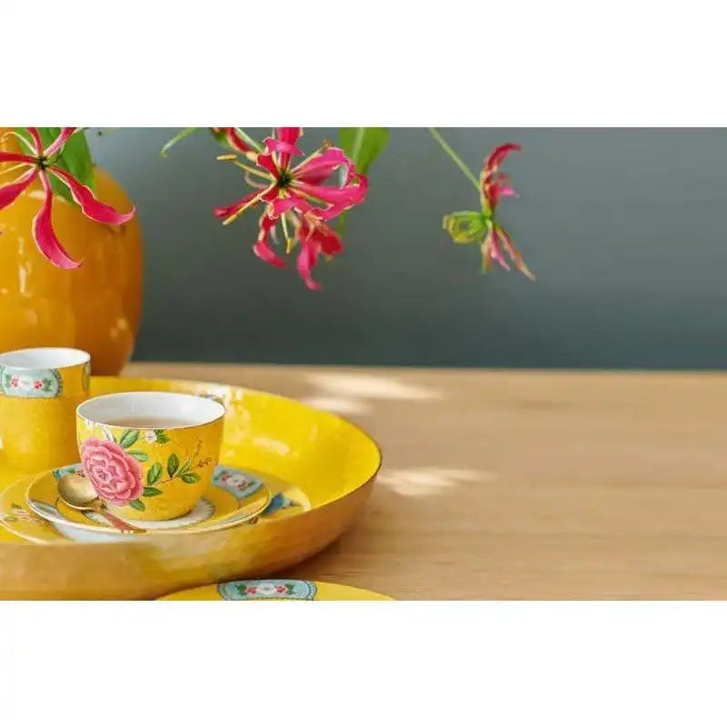 Vase Metall Oval Gelb 30cm - HomeDesign Knaus