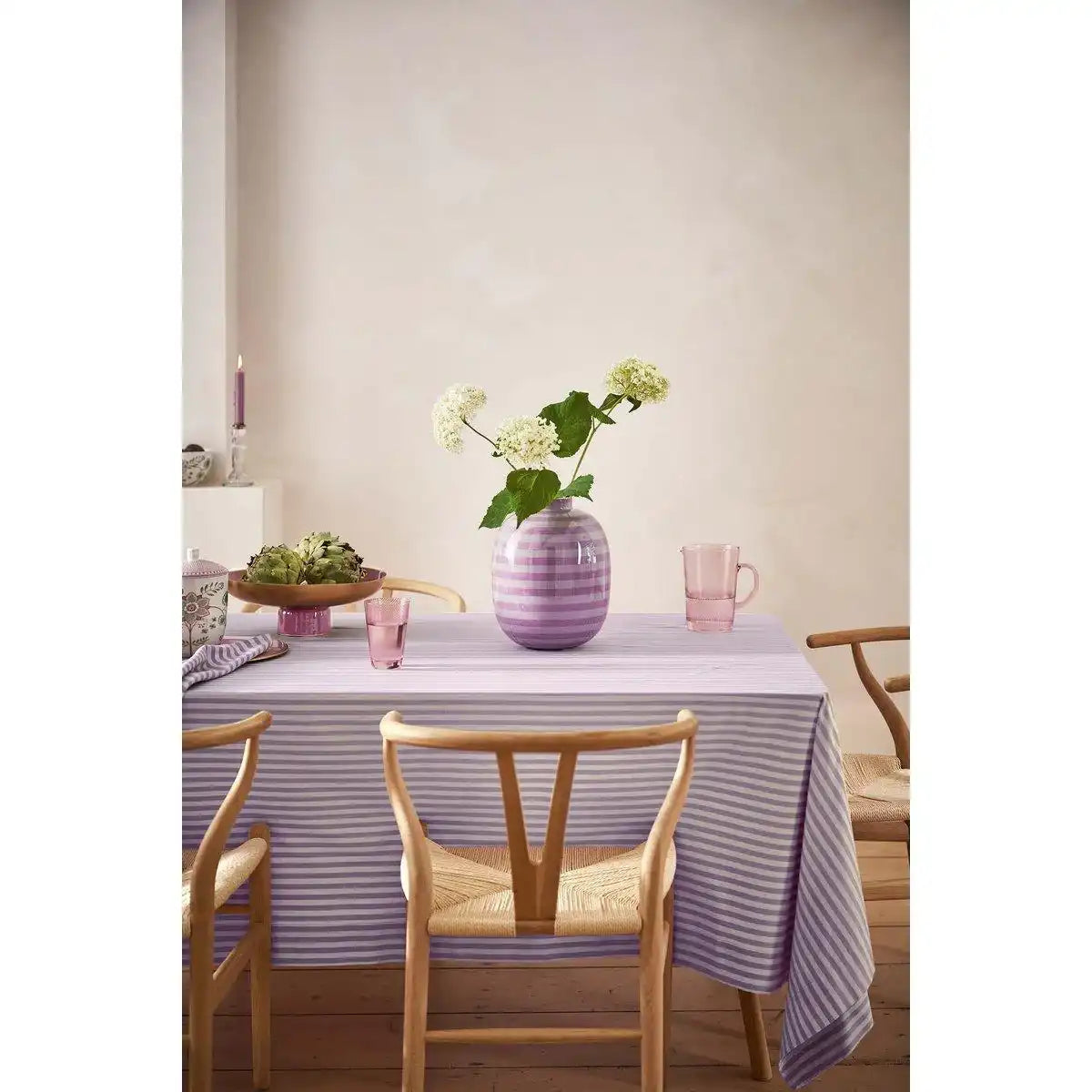 Vase Metallstreifen Flieder 32cm - HomeDesign Knaus