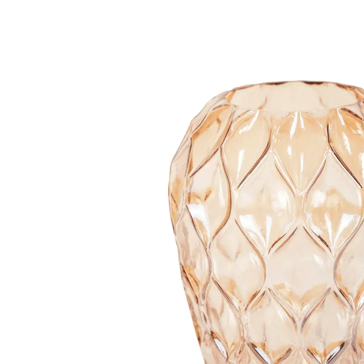 Vase - Muster - Glas - Bernstein - 12x22cm - HomeDesign Knaus