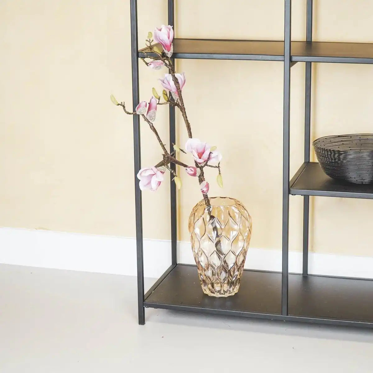 Vase - Muster - Glas - Bernstein - 16x27cm - HomeDesign Knaus
