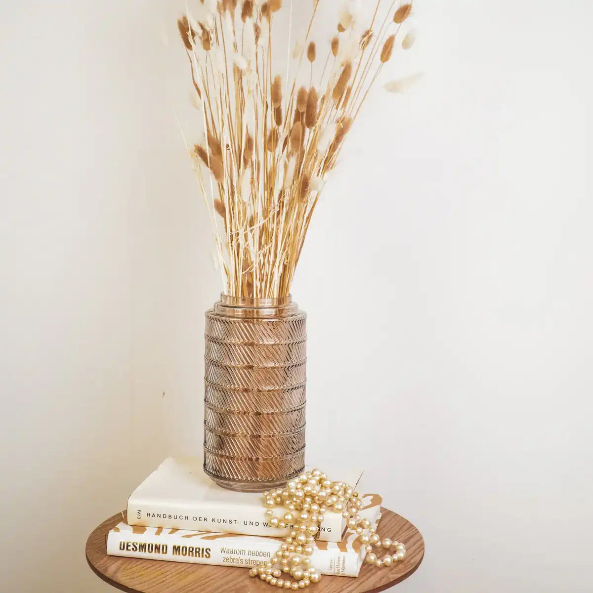 Vase - Muster - Glas - Braun - 12,5x23cm - HomeDesign Knaus