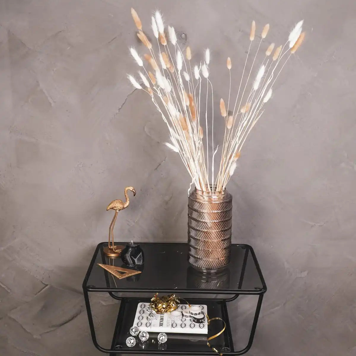 Vase - Muster - Glas - Braun - 12,5x23cm - HomeDesign Knaus