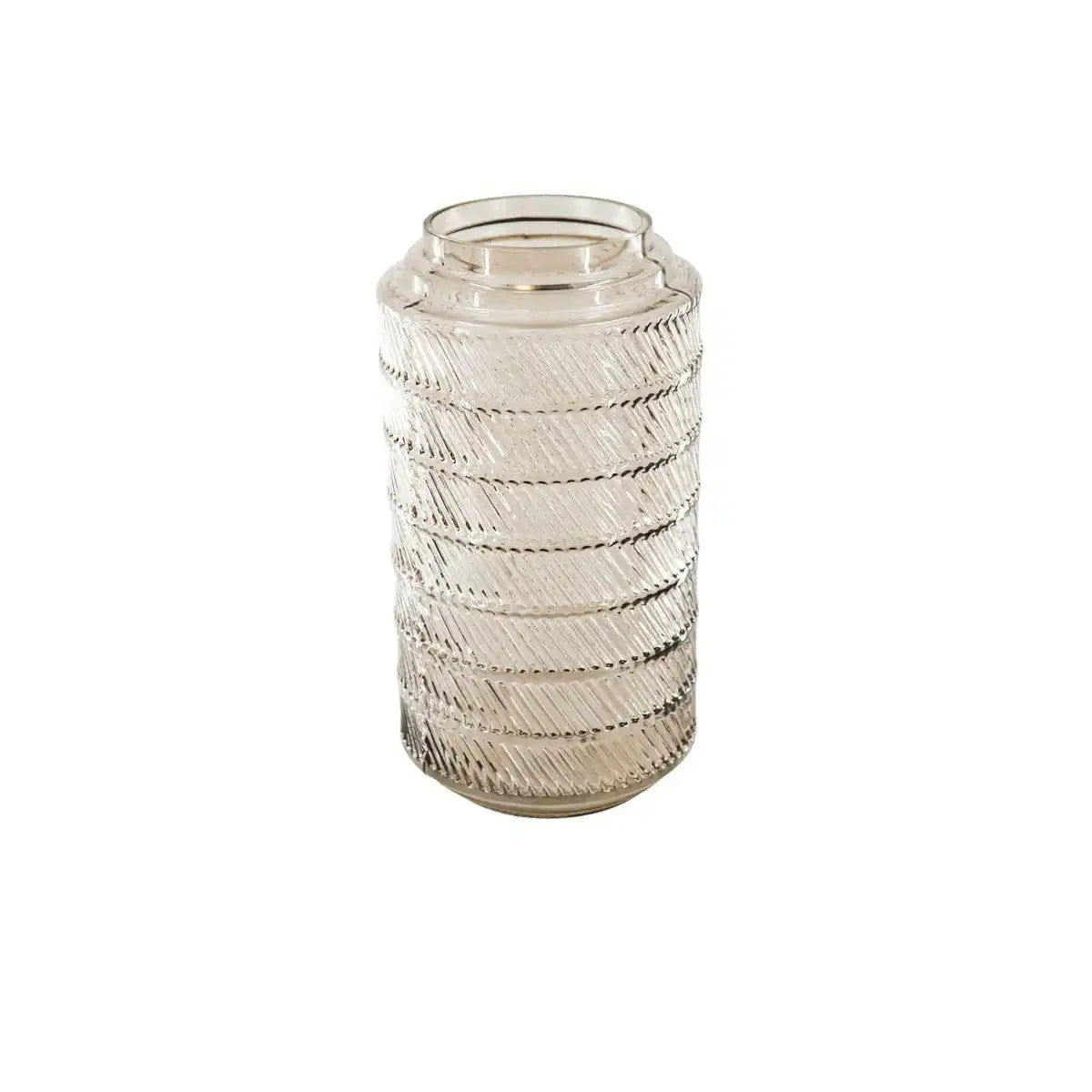 Vase - Muster - Glas - Braun - 12,5x23cm - HomeDesign Knaus