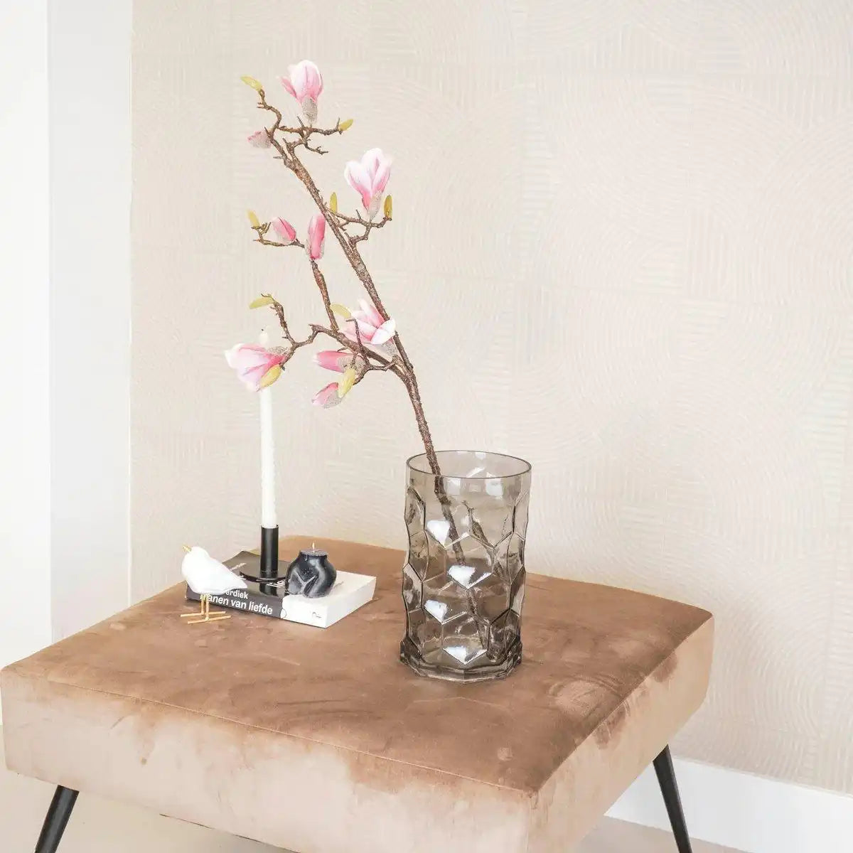 Vase - Muster - Glas - Smokey - 15x24,5cm - HomeDesign Knaus