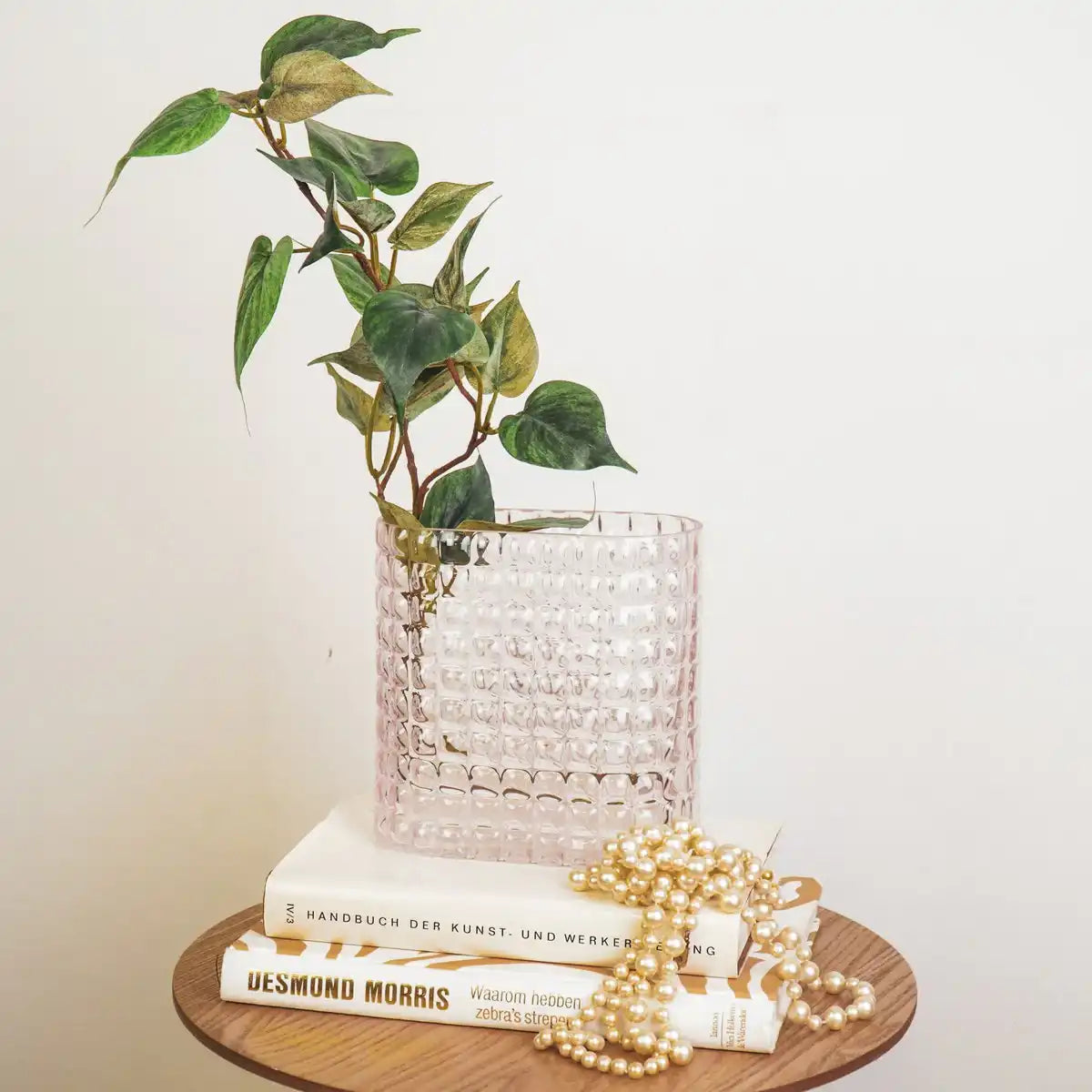 Vase - Ribble - Glas - Rosa - 18x9,5x17,5cm - HomeDesign Knaus