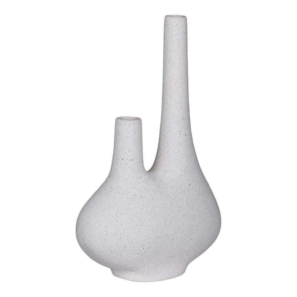 Vase - Vase aus Keramik, weiß, 23x11,5x37 cm - HomeDesign Knaus