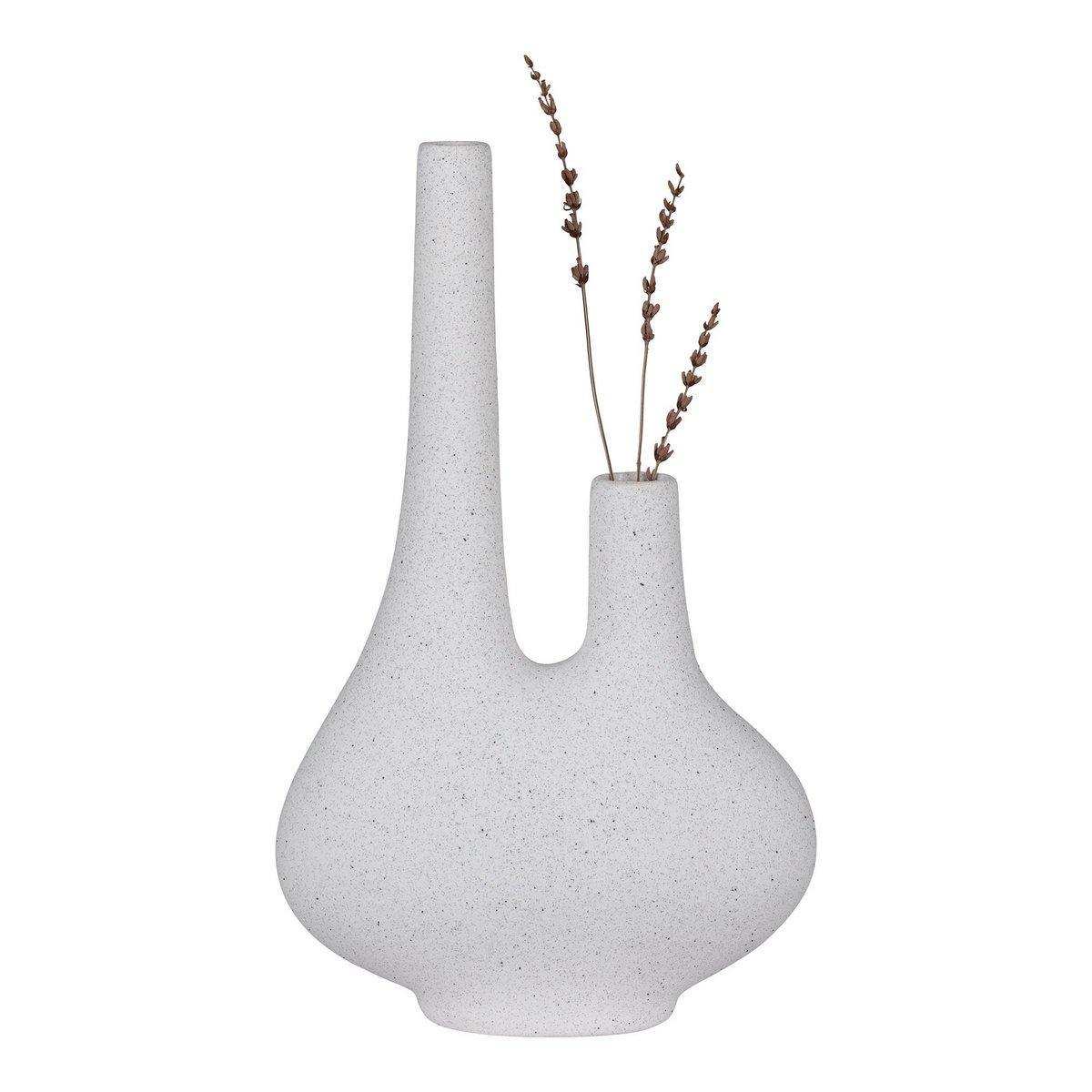 Vase - Vase aus Keramik, weiß, 23x11,5x37 cm - HomeDesign Knaus