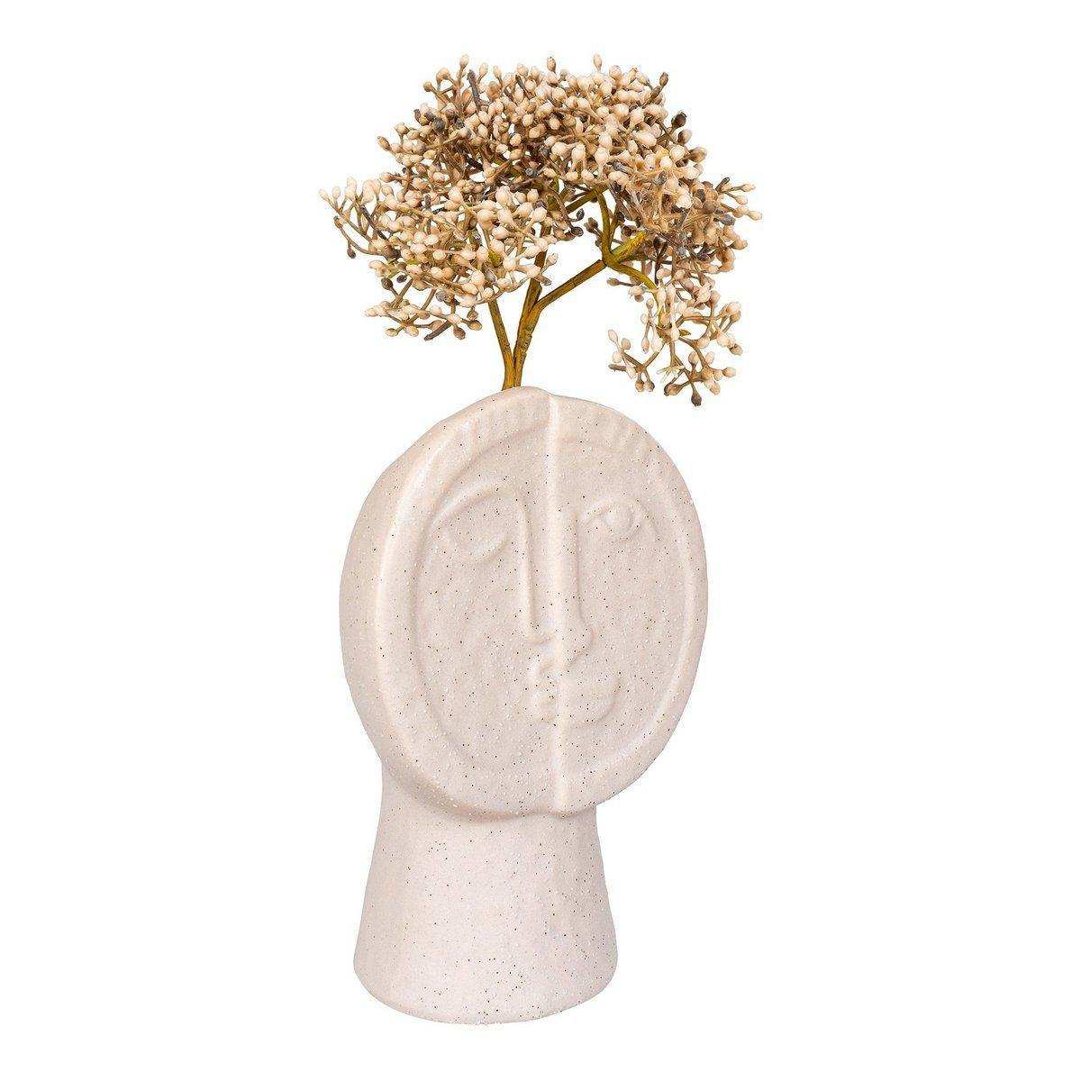 Vase - Vase, Keramik, beige, 12x7,5x17,5 cm - HomeDesign Knaus