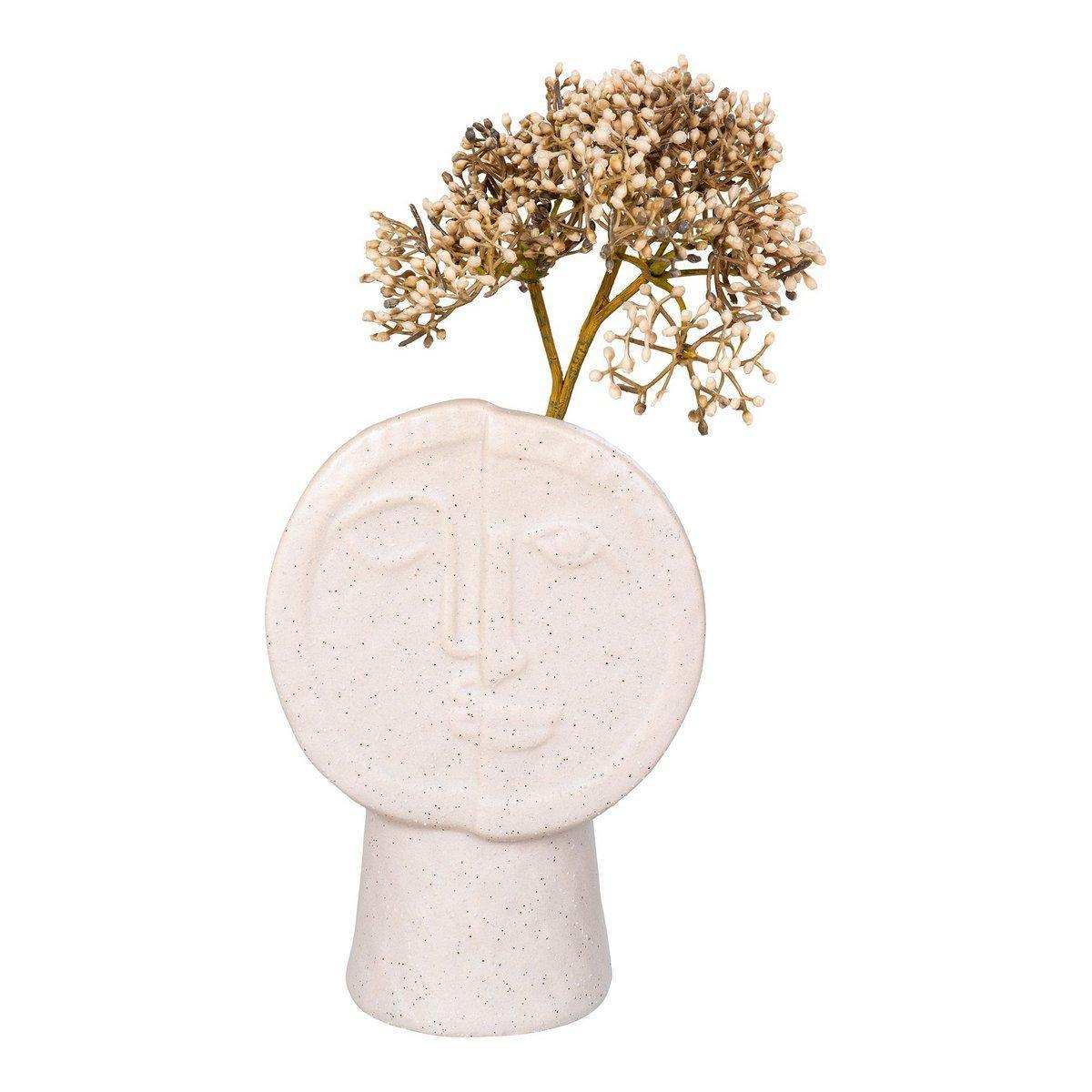 Vase - Vase, Keramik, beige, 12x7,5x17,5 cm - HomeDesign Knaus