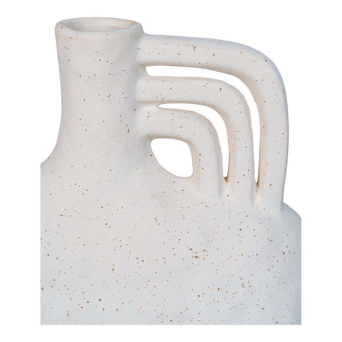 Vase - Vase, Keramik, beige, 18,5x8x19,5 cm - HomeDesign Knaus