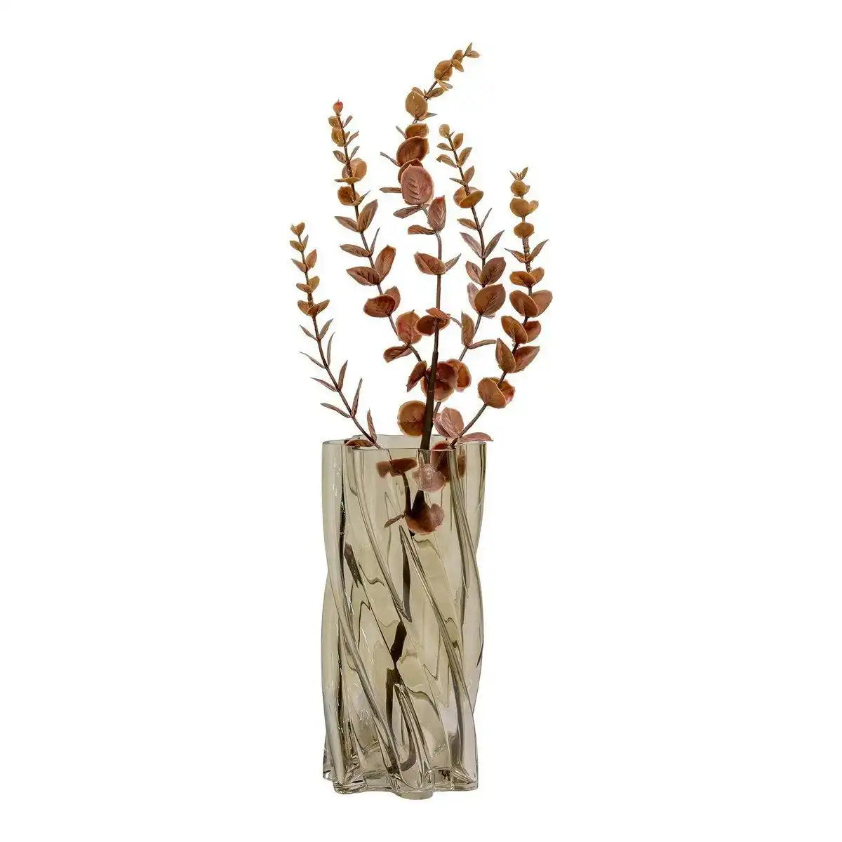 Vase – Vase, mundgeblasenes Glas, rauchgrün, ø12,5x25 cm - HomeDesign Knaus