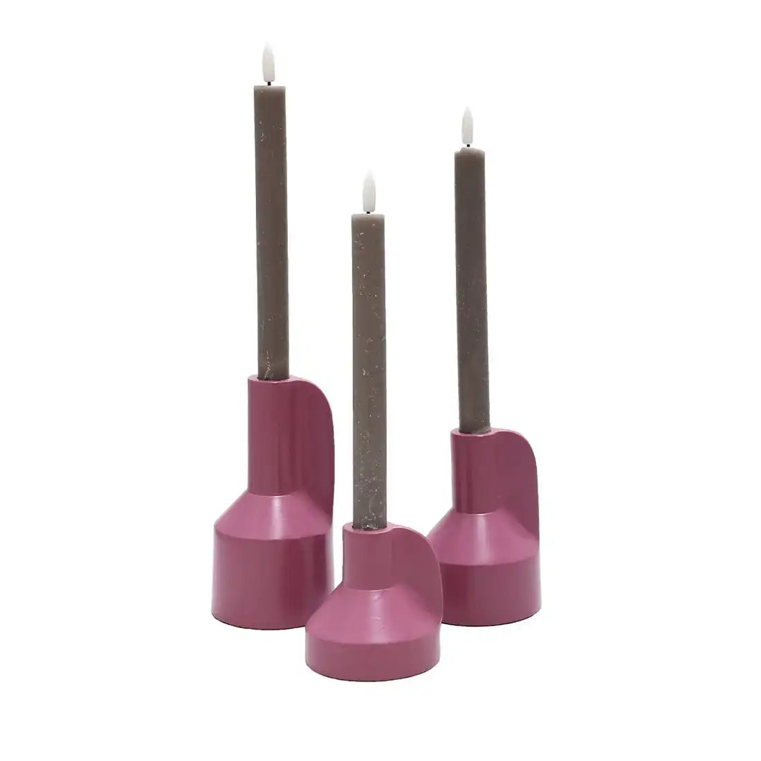 Vasen-Set „Alota“ Lila – 3er-Set (Höhe 17 cm, Ø 9 cm) - HomeDesign Knaus
