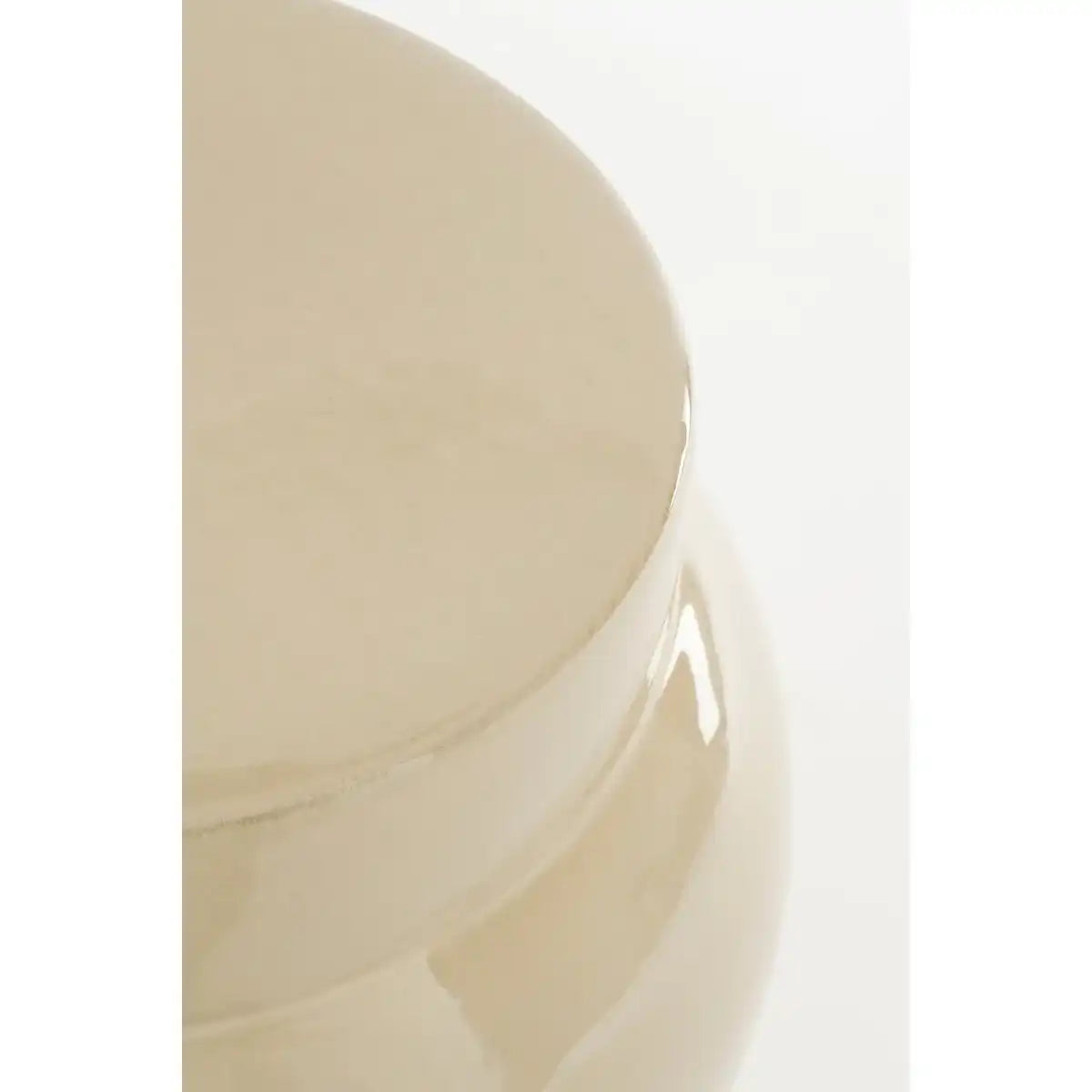 Vendi Beistelltisch – H40 x Ø35 cm – Keramik – Creme - HomeDesign Knaus