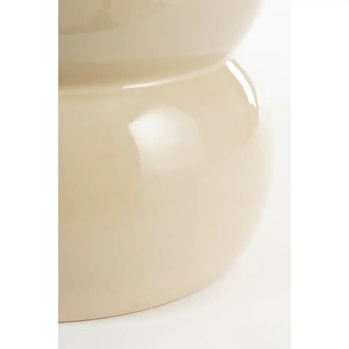 Vendi Beistelltisch – H40 x Ø35 cm – Keramik – Creme - HomeDesign Knaus