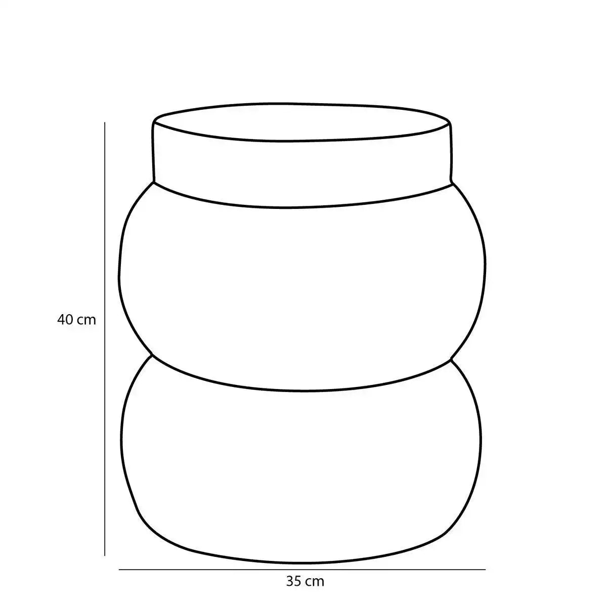 Vendi Beistelltisch – H40 x Ø35 cm – Keramik – Orange - HomeDesign Knaus