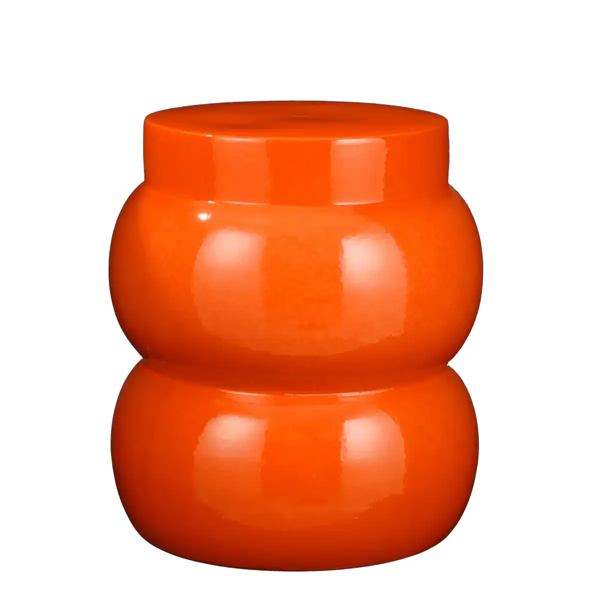 Vendi Beistelltisch – H40 x Ø35 cm – Keramik – Orange - HomeDesign Knaus