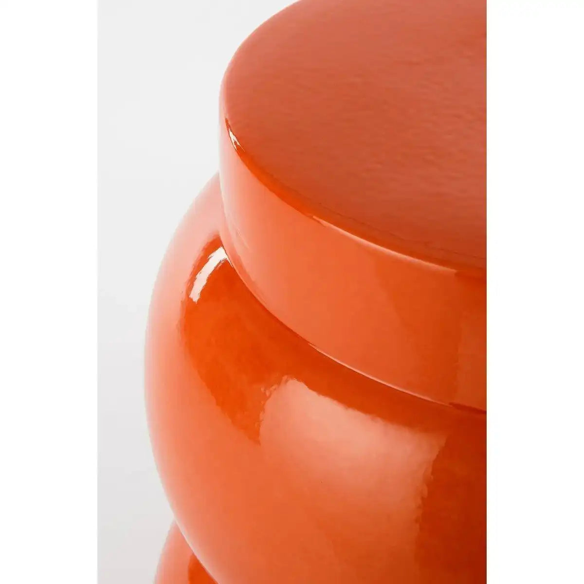 Vendi Beistelltisch – H40 x Ø35 cm – Keramik – Orange - HomeDesign Knaus