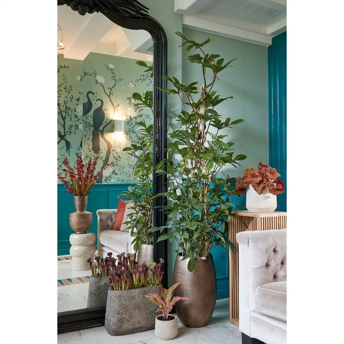 Vendi Beistelltisch – H44 x Ø32 cm – Keramik – Creme - HomeDesign Knaus