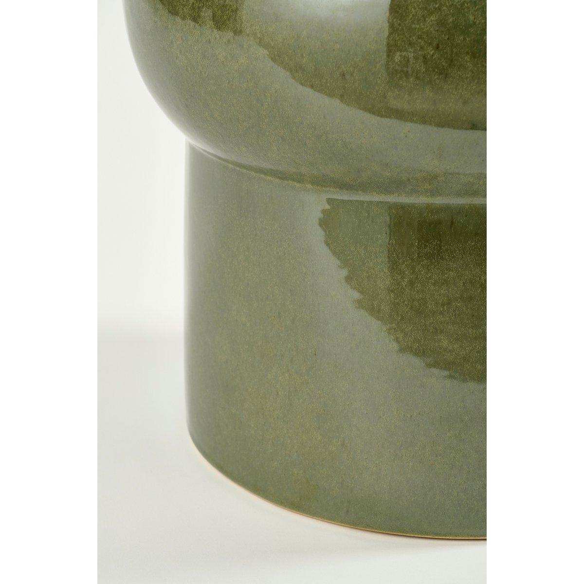 Vendi Beistelltisch – H44 x Ø32 cm – Keramik – Dunkelgrün - HomeDesign Knaus