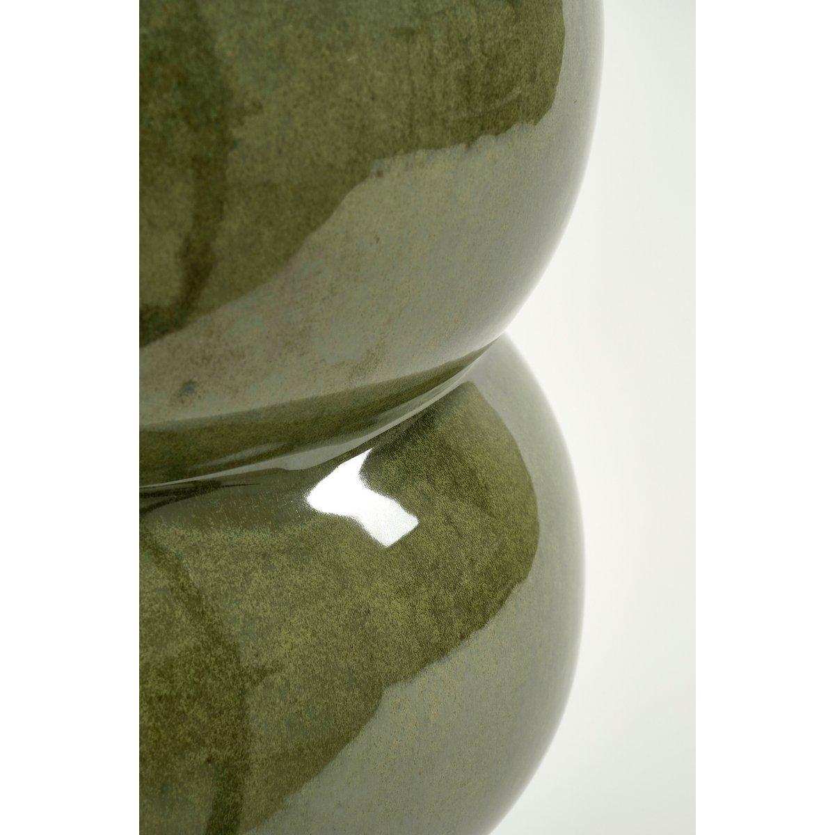 Vendi Beistelltisch – H44 x Ø32 cm – Keramik – Dunkelgrün - HomeDesign Knaus