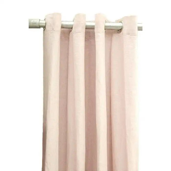 Vintage Leinenvorhang Denise altrosa 140x290 - HomeDesign Knaus