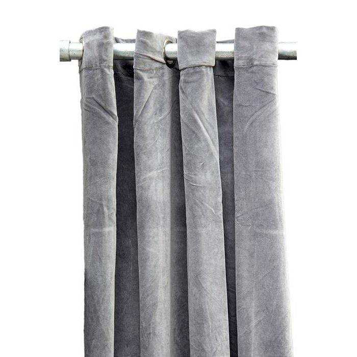 Vintage Samtvorhang dunkelgrau 135x260 - HomeDesign Knaus