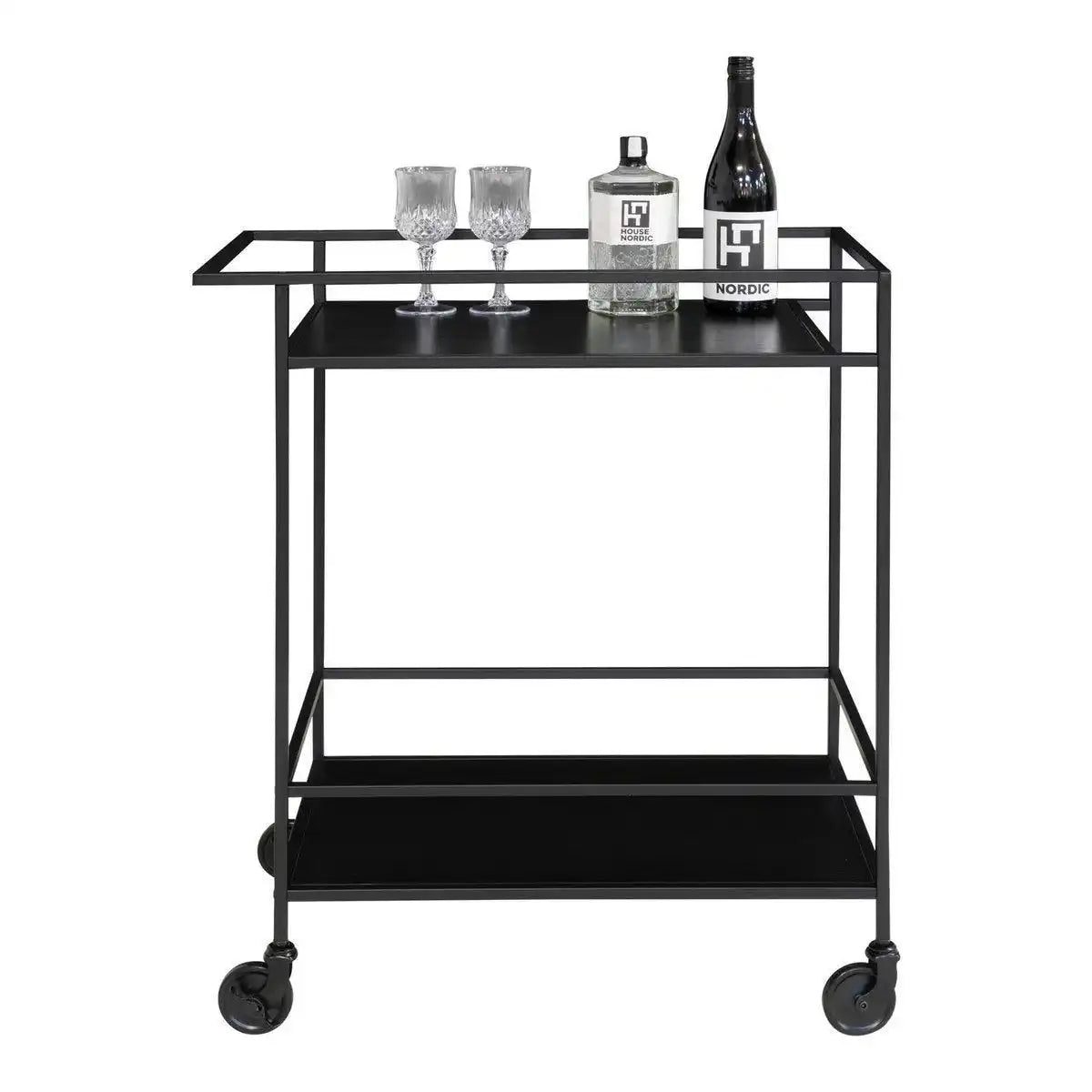 Vita Barwagen – Schwarz, 68 x 40 x 79 cm - HomeDesign Knaus