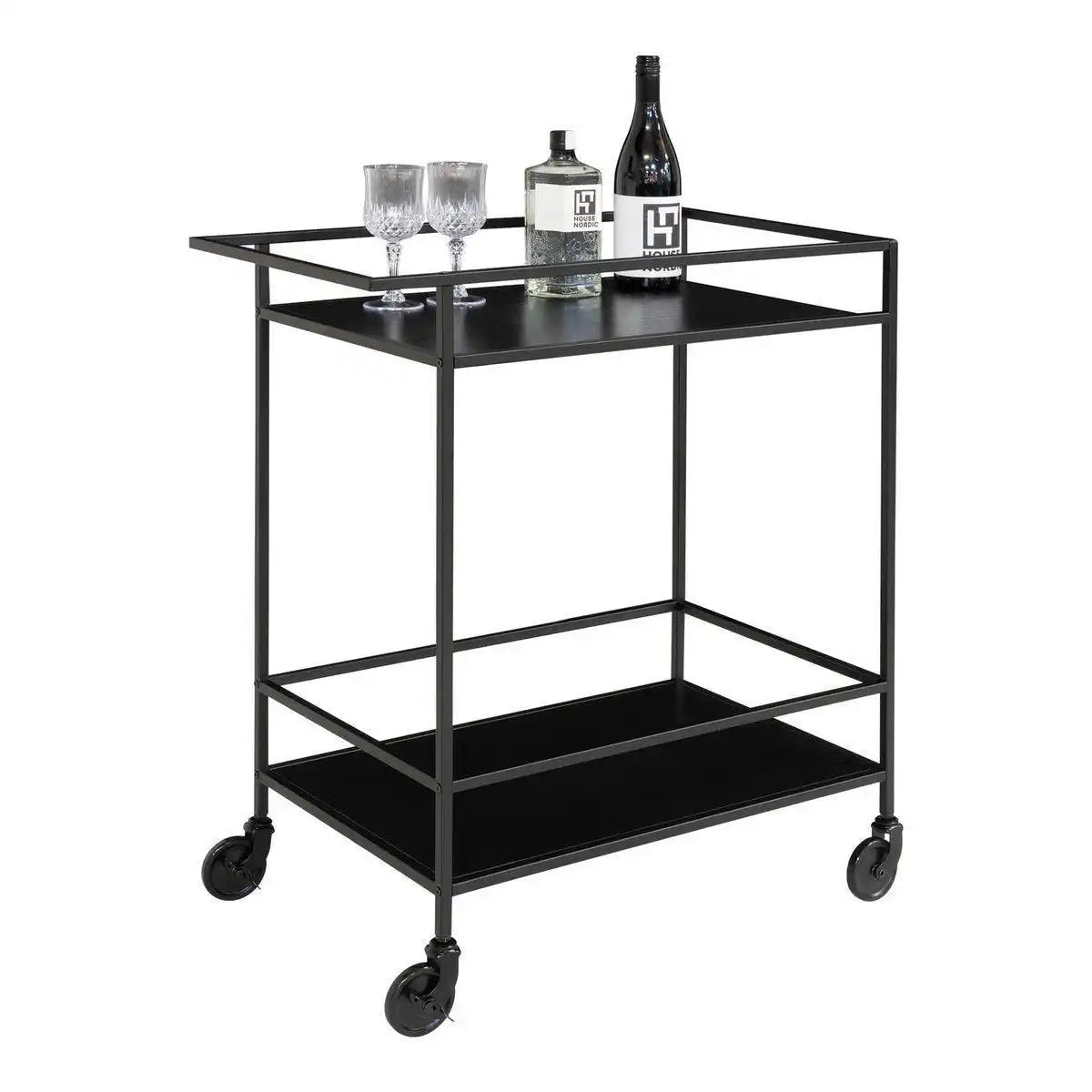 Vita Barwagen – Schwarz, 68 x 40 x 79 cm - HomeDesign Knaus