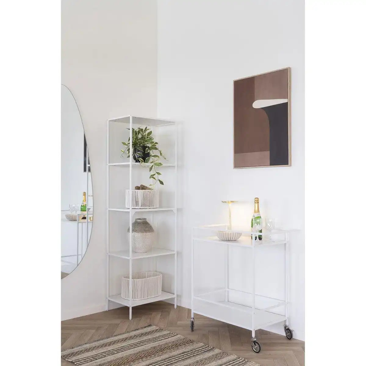 Vita Barwagen – Weiß, Stahl, 68 x 40 x 79 cm - HomeDesign Knaus