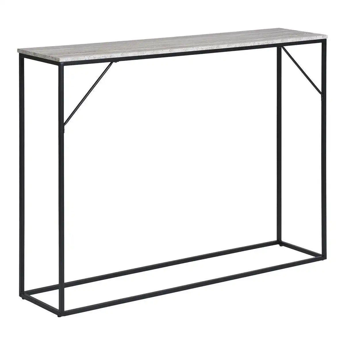 Vita Konsolentisch – Travertin-Optik, schwarz, 110 x 26 x 80 cm - HomeDesign Knaus