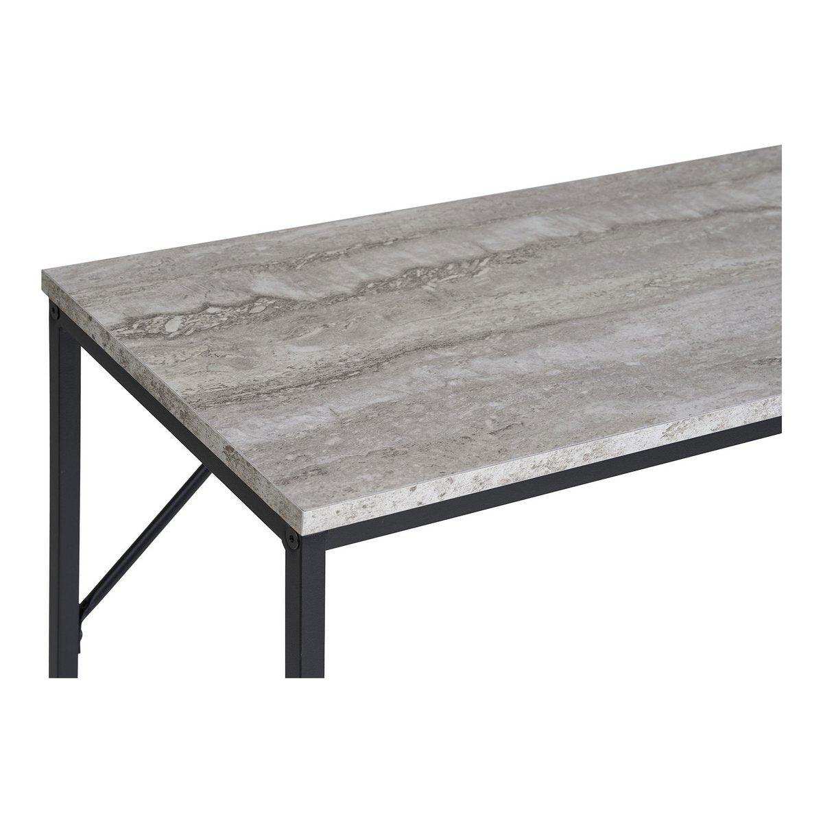 Vita Konsolentisch – Travertin-Optik, schwarz, 110 x 26 x 80 cm - HomeDesign Knaus