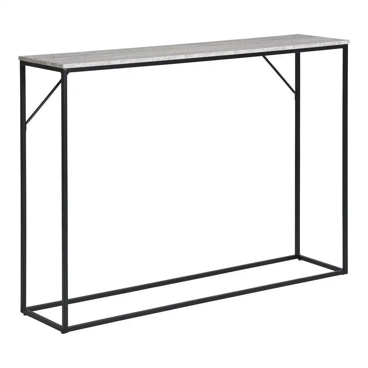 Vita Konsolentisch – Travertin-Optik, schwarz, 110 x 26 x 80 cm - HomeDesign Knaus