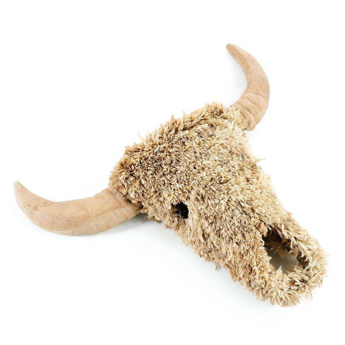 Wanddekoration Teakholz Natur Raffia Toro - HomeDesign Knaus