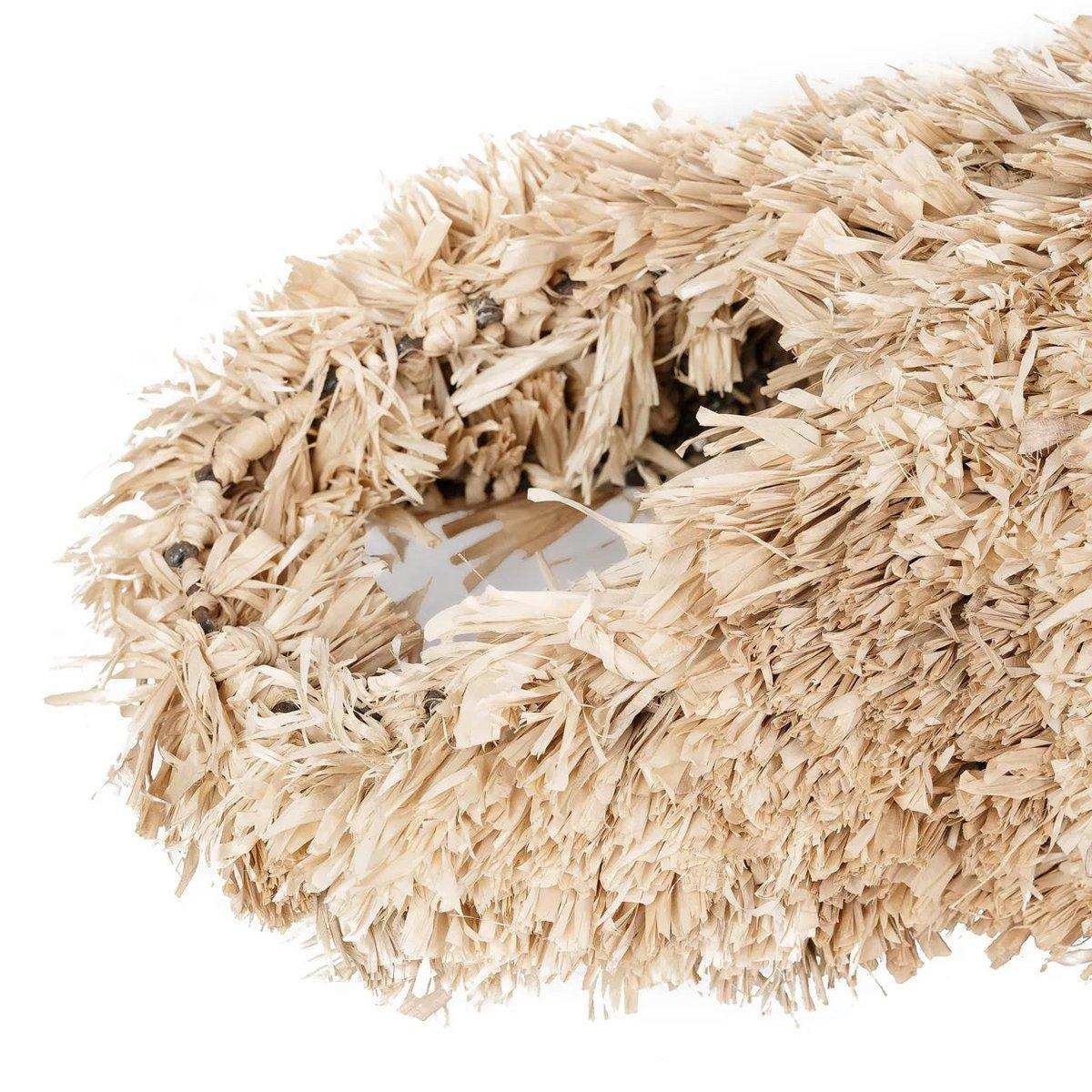 Wanddekoration Teakholz Natur Raffia Toro - HomeDesign Knaus