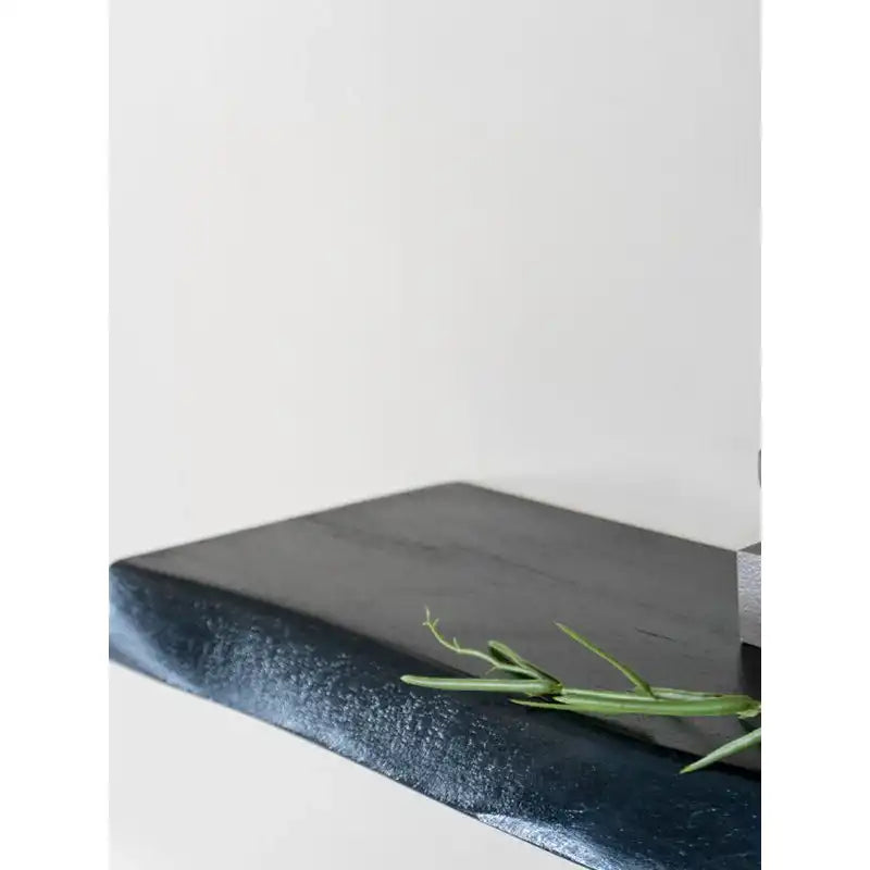 Wandregal aus reinem schwarzem Mangoholz, 40 cm - HomeDesign Knaus