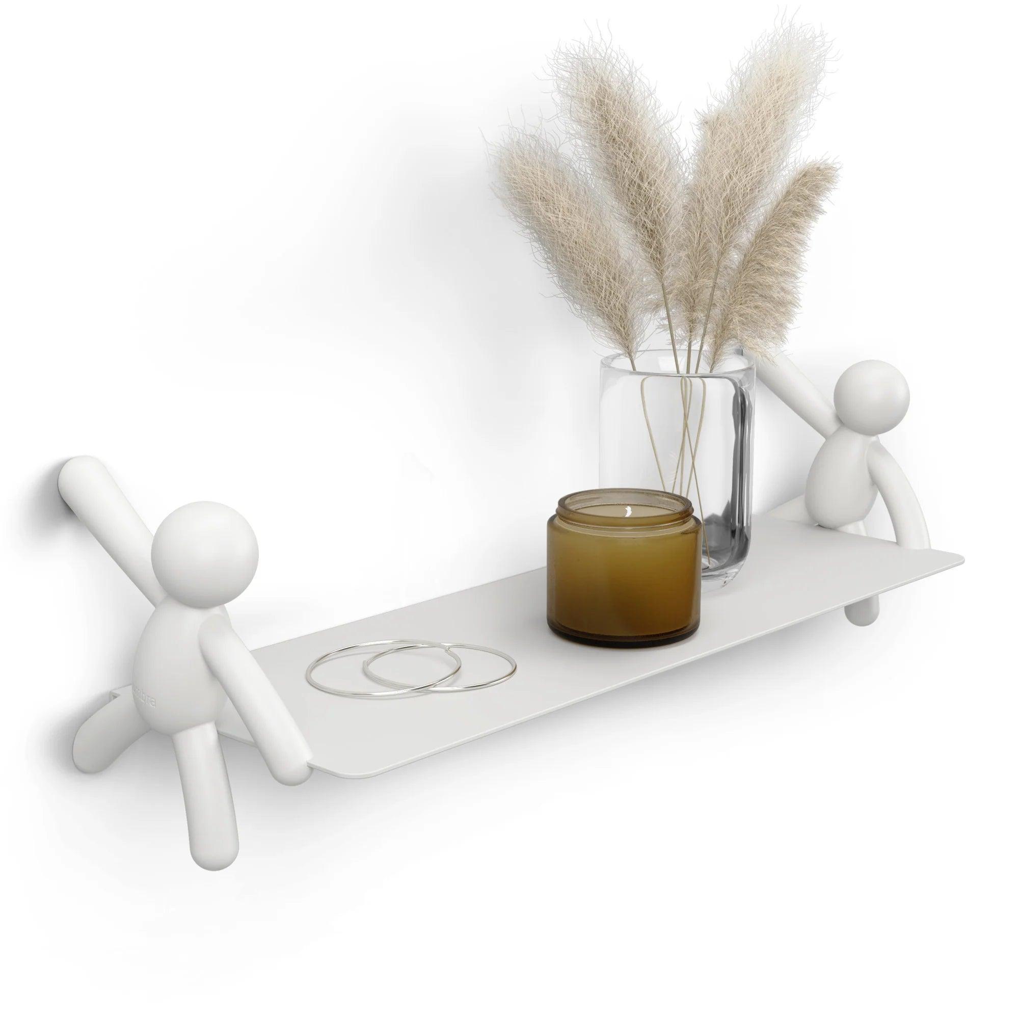 Wandregal Buddy Weiß Schwarz - HomeDesign Knaus