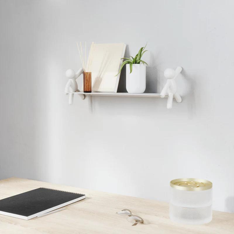 Wandregal Buddy Weiß Schwarz - HomeDesign Knaus