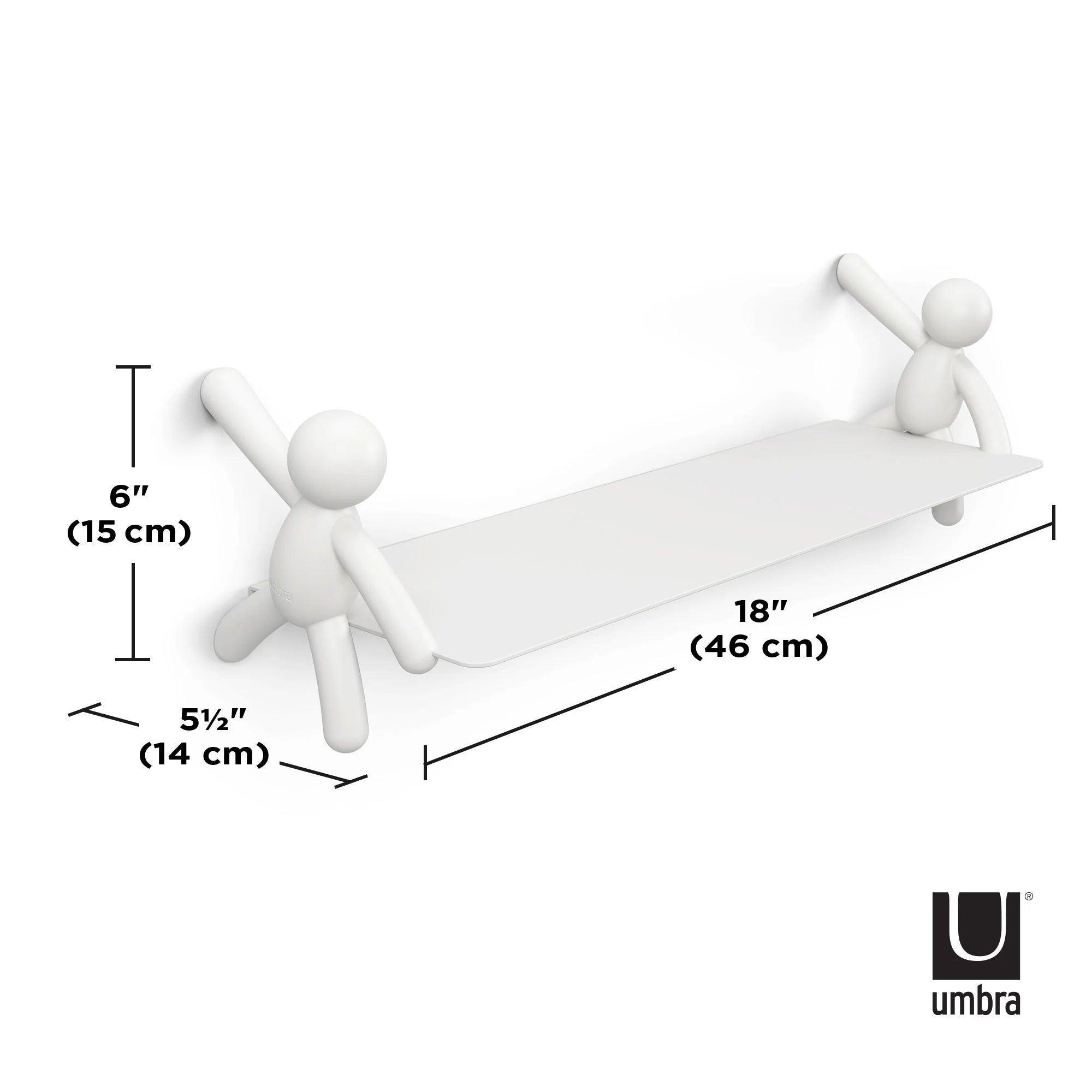 Wandregal Buddy Weiß Schwarz - HomeDesign Knaus