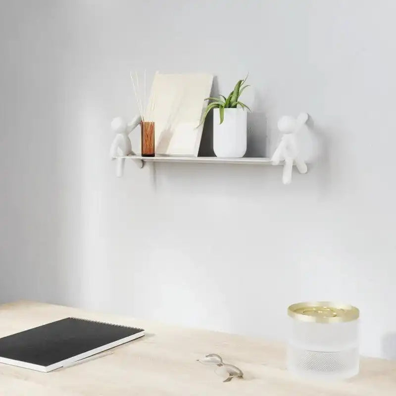 Wandregal Buddy Weiß Schwarz - HomeDesign Knaus