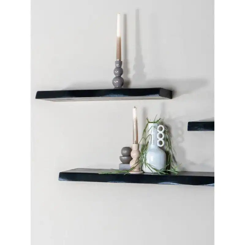 Wandregal Pure Black Mango Wood 100 cm - HomeDesign Knaus
