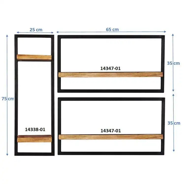 Wandregal-Set, 3-teilig - HomeDesign Knaus