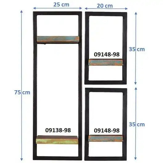 Wandregal-Set, 3-teilig - HomeDesign Knaus