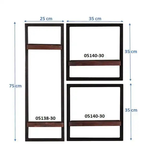 Wandregal-Set, 3-teilig - HomeDesign Knaus