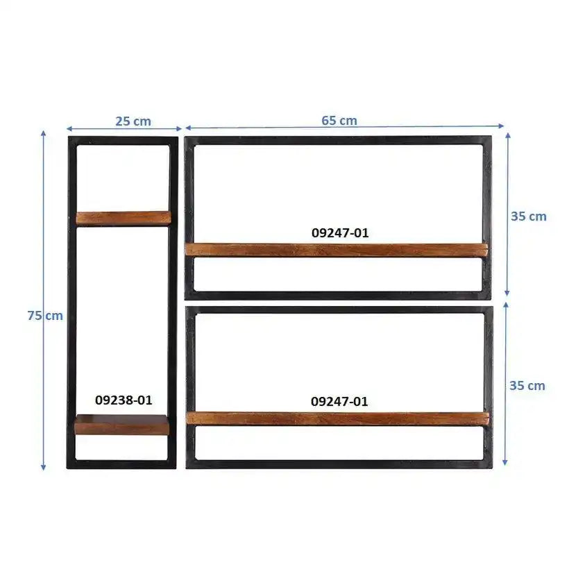 Wandregal-Set, 3-teilig - HomeDesign Knaus
