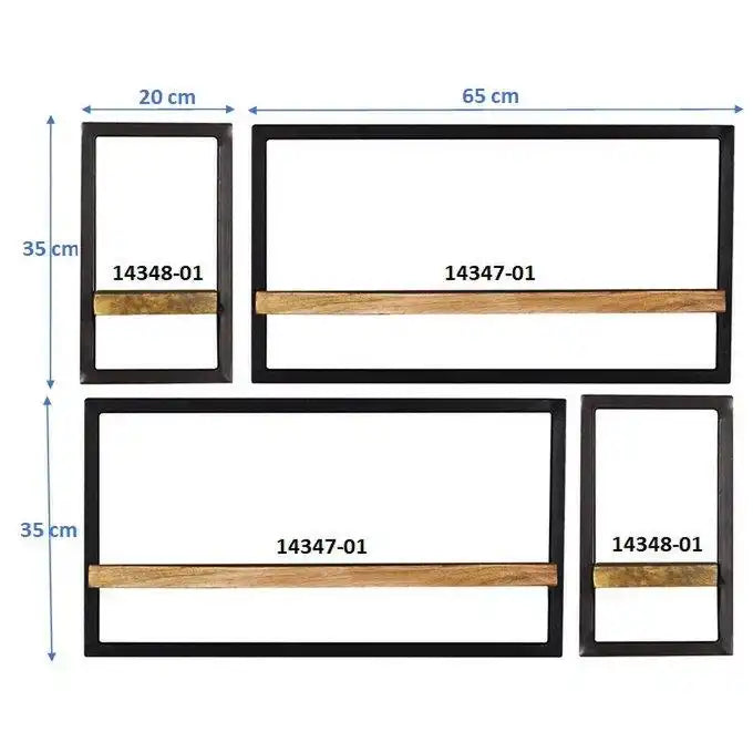 Wandregal-Set, 4-teilig - HomeDesign Knaus