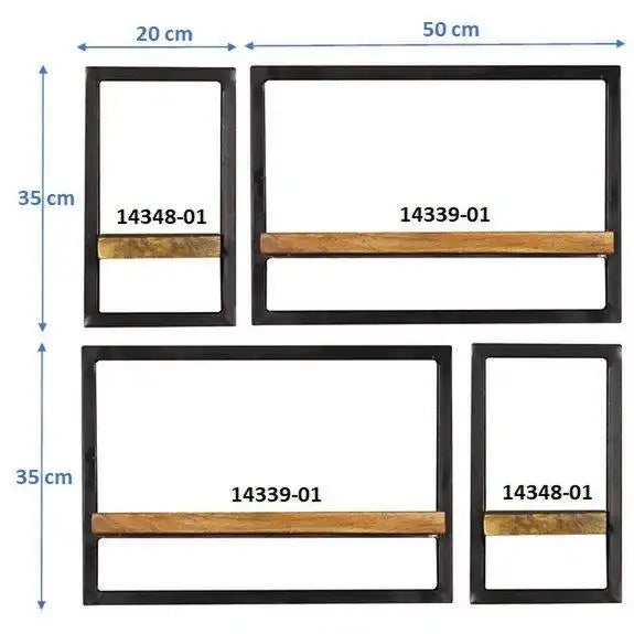 Wandregal-Set, 4-teilig - HomeDesign Knaus