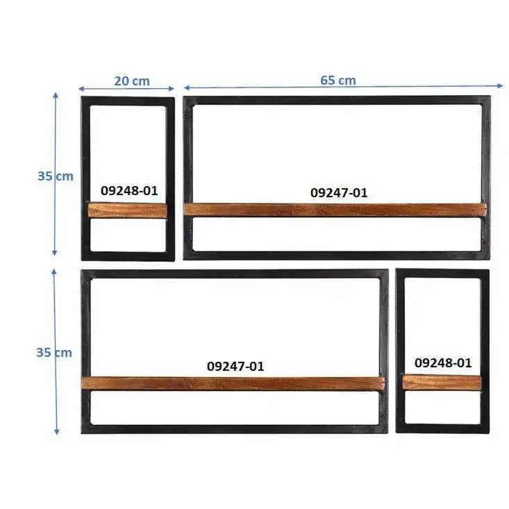 Wandregal-Set, 4-teilig - HomeDesign Knaus