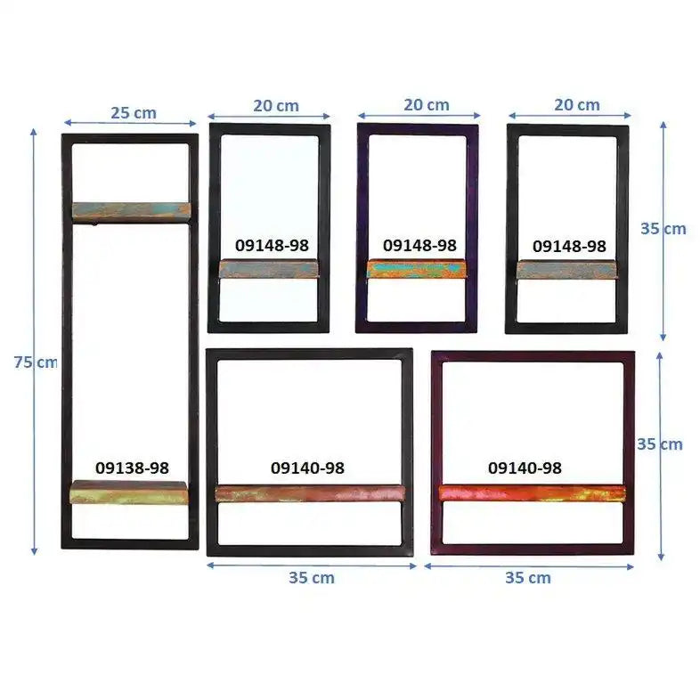 Wandregal-Set, 6-teilig - HomeDesign Knaus