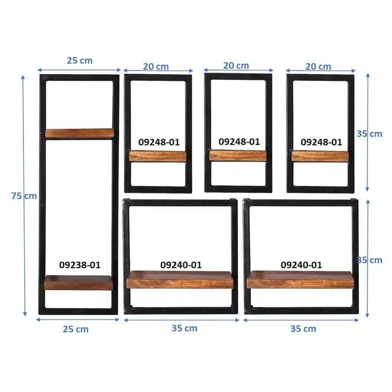 Wandregal-Set, 6-teilig - HomeDesign Knaus