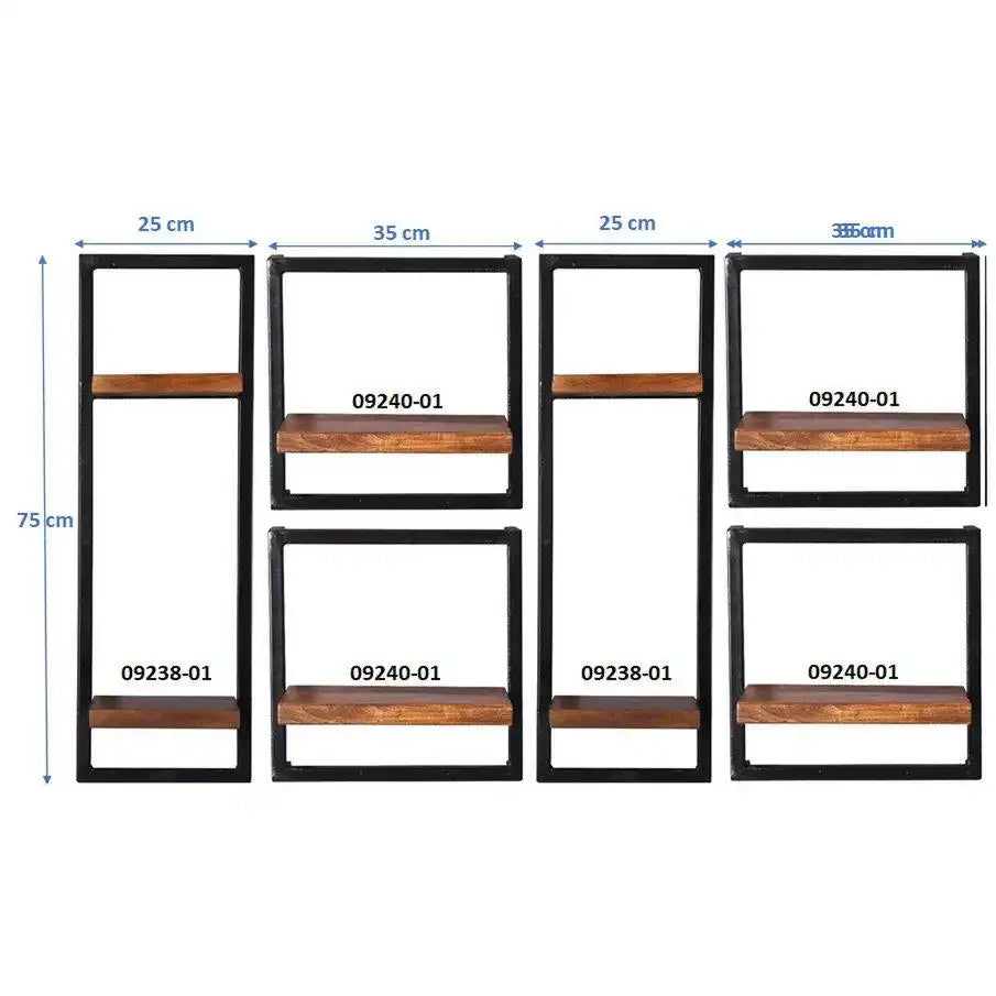 Wandregal-Set, 6-teilig - HomeDesign Knaus